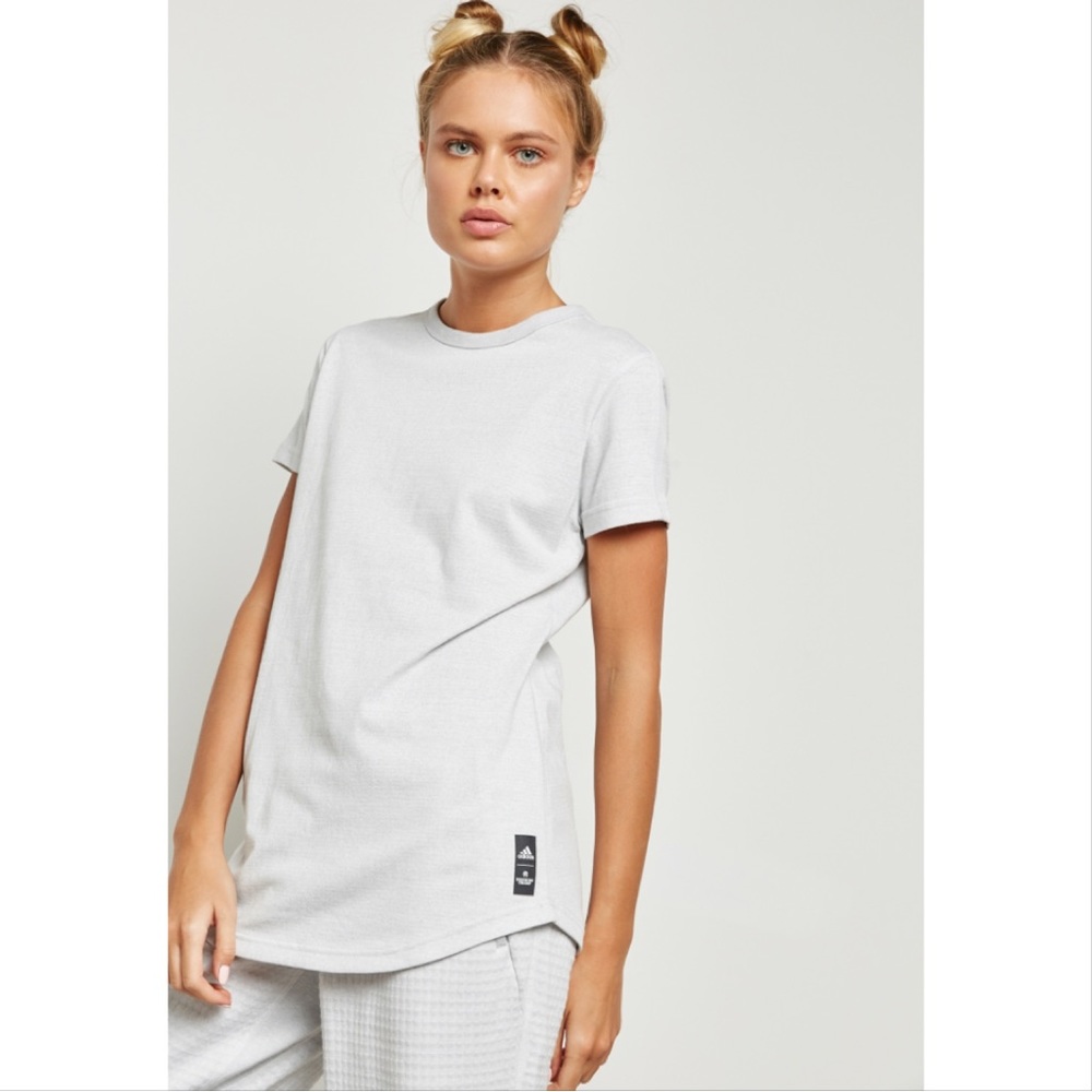 Adidas Reigning Champ Curved Hem T-Shirt